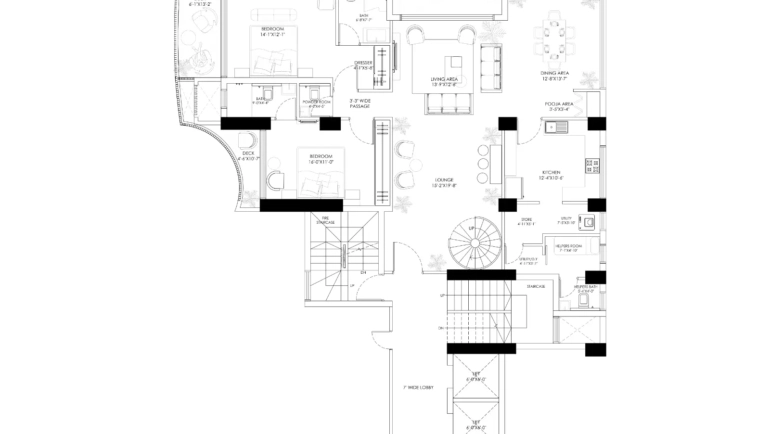 4BHK Duplex With Jacuzzi : ABH-9A/10A