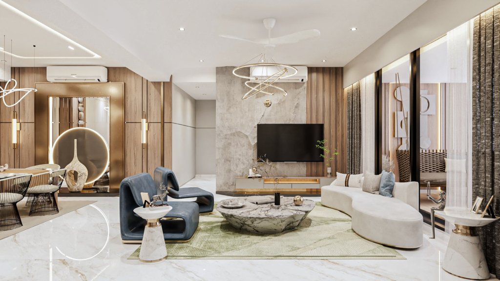 Elegant and spacious Living Room at Aabran Villas